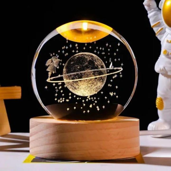 3D Galaxy Crystal Ball Night Light