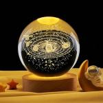 3D Galaxy Crystal Ball Night Light