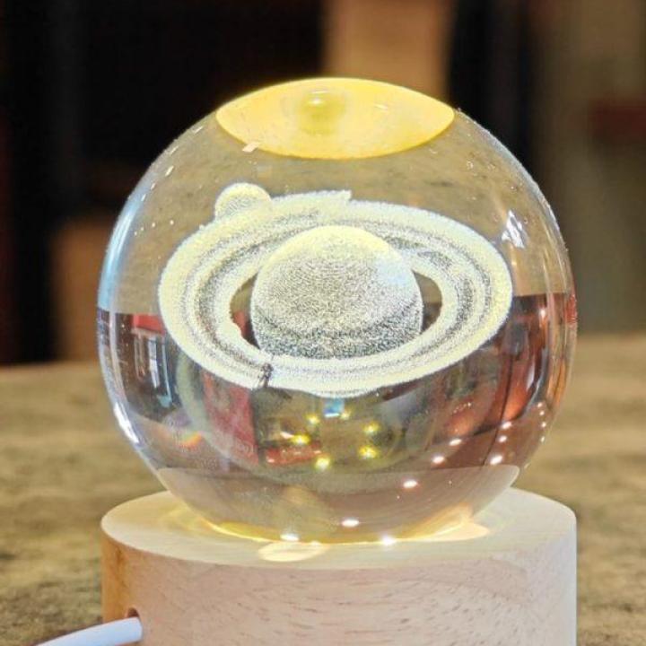 3D Galaxy Crystal Ball Night Light