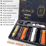 DT 900 7 In 1 Strap Ultra 9 Smart Watch - 49MM Dial - Full Touch Display - 7 Different Strap
