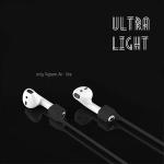 Anti Lost Silicone Rope Holder Cable For Airpods Neck Strap (Combo deal 1 Black x 1 White)