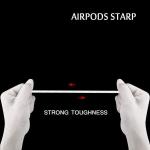 Anti Lost Silicone Rope Holder Cable For Airpods Neck Strap (Combo deal 1 Black x 1 White)