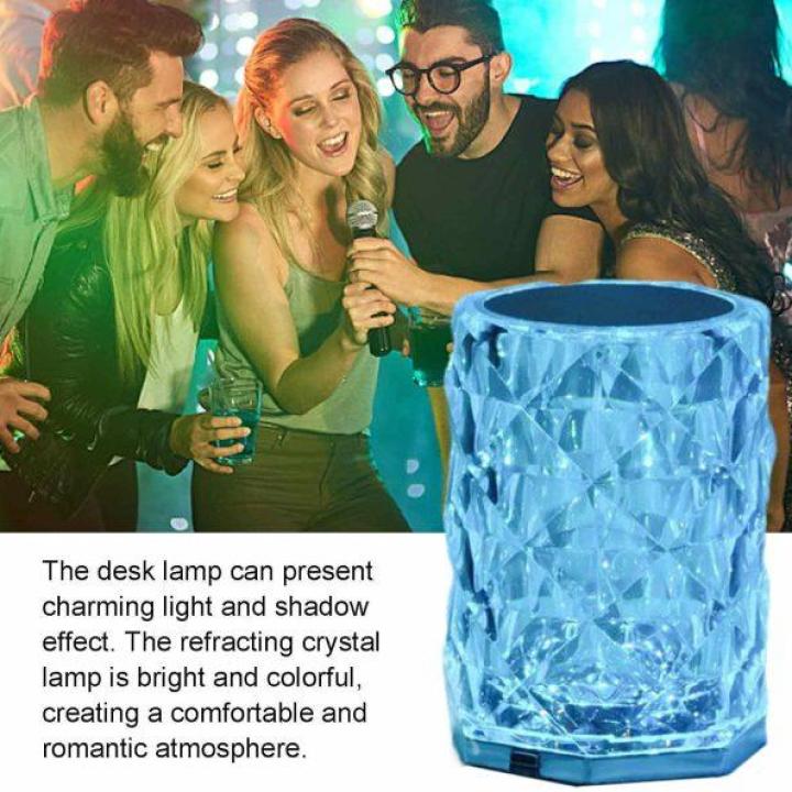 Crystal Lamp Bedside Table Lamp