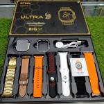 DT 900 7 In 1 Strap Ultra 9 Smart Watch - 49MM Dial - Full Touch Display - 7 Different Strap
